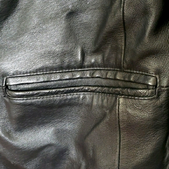 Croft & Barrow Men's Large Black Leather Jacket - Picture 3 of 8